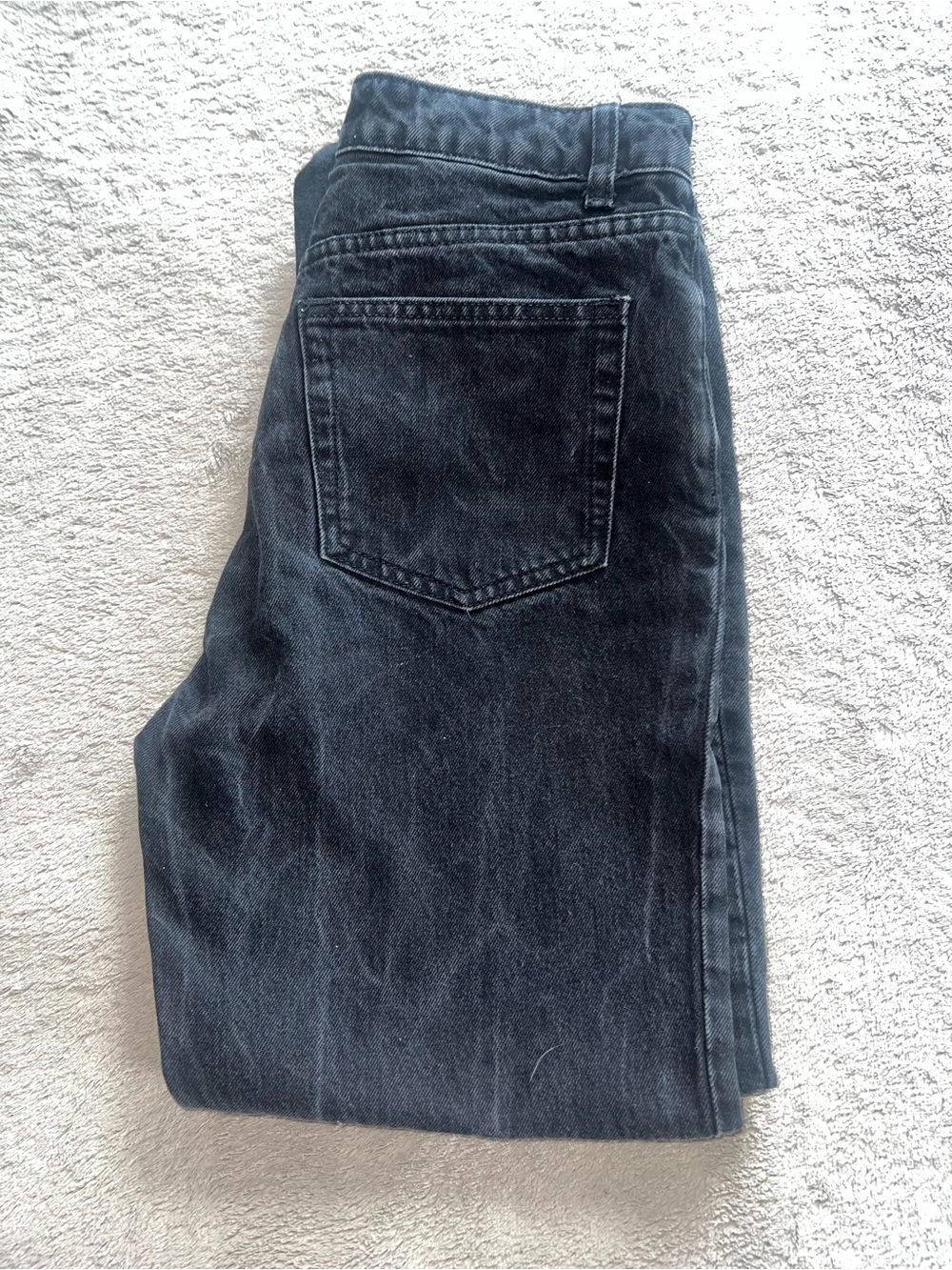 Reformation High-Rise Straight Jeans in Charcoal Gray - Picture 4 of 5